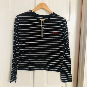 NWT Isa &Ella Navy Stripe Shirt